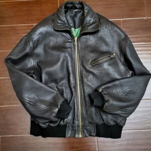 Vintage Echtes Leder Genuine Leather Blouson Jacket men's size L mint condition